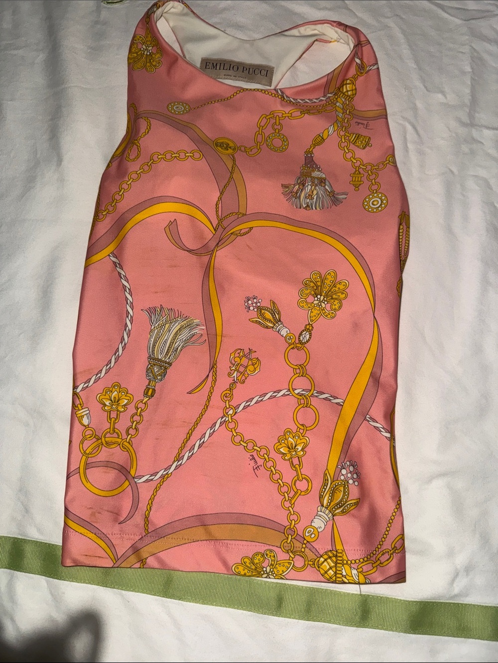 Authentic Emilio Pucci peach top size S